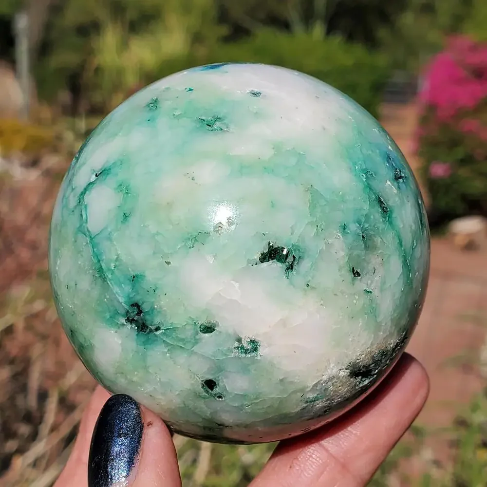Chrysocolla Phoenix Crystal Sphere 332 Grams 62mm